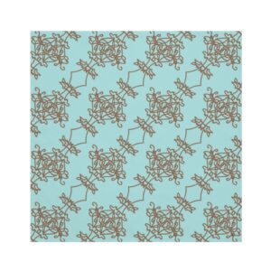 Blue Brown Design Custom Napkins