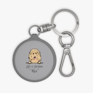 Personalized Golden Doodle Keyring Tag Keychain