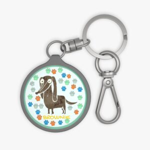 Personalized Dachshund Dog Keyring Tag