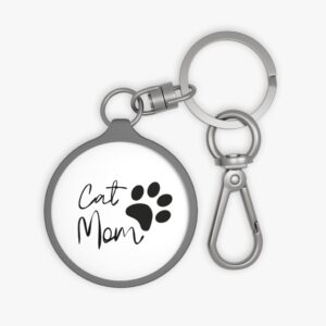 Cat Mom Keyring Tag