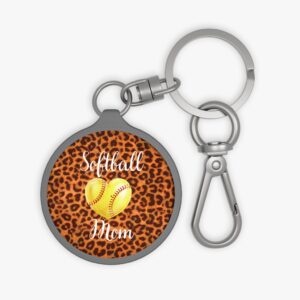 Softball Mom Keyring Tag