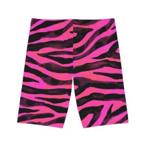 Pink Zebra Print Women’s Bike Shorts