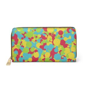 Rainbow Circle Print Zipper Wallet