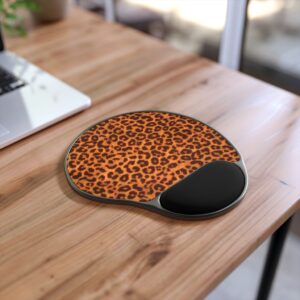 Leopard Print Mouse Pad With Wrist Rest