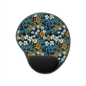Floral Print Mouse Pad With Wrist Rest
