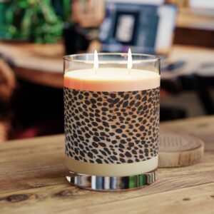 Leopard Animal Print Candle Scented Candle – Full Glass, 11oz