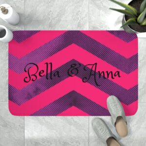 Pink and Purple Chevron Memory Foam Bath Mat