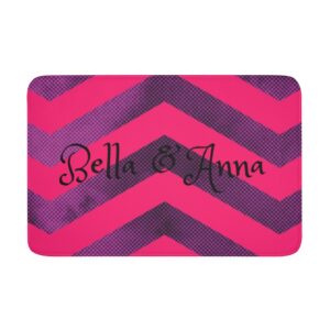 Pink and Purple Chevron Memory Foam Bath Mat