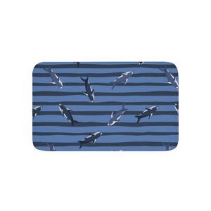 Blue Shark Memory Foam Bath Mat