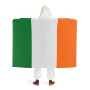 Irish Hooded Sherpa Fleece Blanket