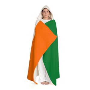 Irish Hooded Sherpa Fleece Blanket