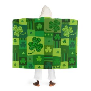 St. Patricks’s Day Hooded Sherpa Fleece Blanket