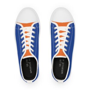 Blue and Orange Men’s Low Top Sneakers