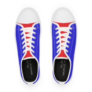 Blue and Red Men’s Low Top Sneakers