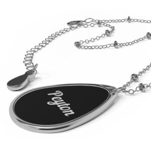 Personalized Name Pendent  Oval Necklace