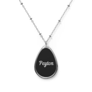 Personalized Name Pendent  Oval Necklace