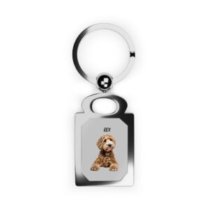 Customized Pet Rectangle Photo Keyring