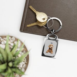 Customized Pet Rectangle Photo Keyring