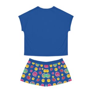 Blue Planets Women’s Short Pajama Set (AOP)