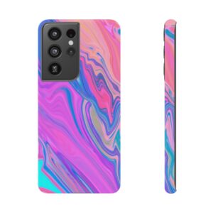 Pink Blue Color Spill Impact-Resistant Cases