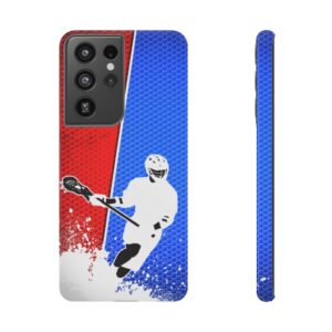 Blue Red Lacrosse Impact-Resistant Cases