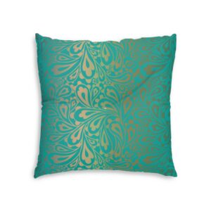 Moroccan Pattern Tufted Floor Pillow, Square