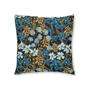 Floral Tufted Floor Pillow, Square