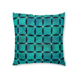 Moroccan Pattern Tufted Floor Pillow, Square