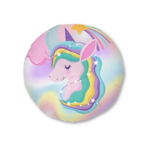 Unicorn Tufted Floor Pillow, Round