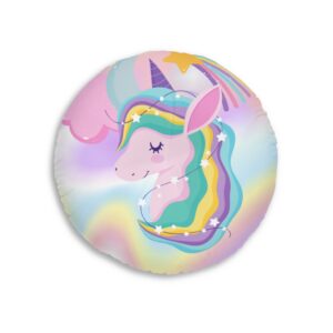 Unicorn Tufted Floor Pillow, Round