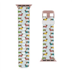 Colorful Mini Dachshund Watch Band for Apple Watch