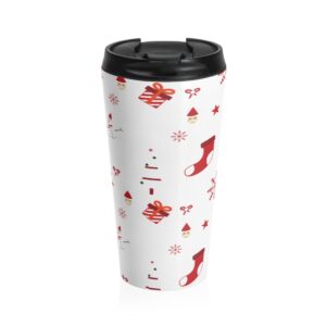 Christmas themed – Snowman, Christmas Stocking, Snow Flake Tumbler – Holiday Tumbler – Stainless Steel Travel Mug