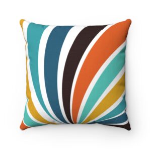 Colorful Swirl Spun Polyester Square Pillow