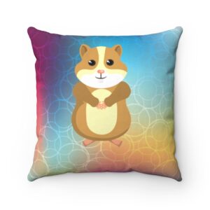 Hamster Throw Pillow – Cute Hamster Pillow – Hamster room – Hamster decor – Spun Polyester Square Pillow