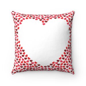 Valentine’s Day Heart Pillow – Spun Polyester Square Pillow