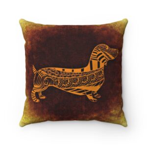 Dachshund Pillow – Decorative Pillow – Spun Polyester Square Pillow