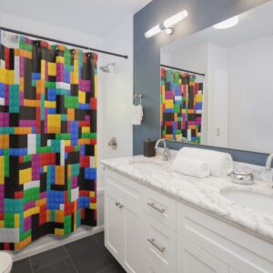 Building Blocks Shower Curtain