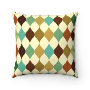 Multicolored Faux Suede Square Pillow