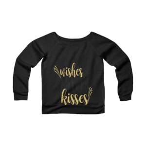 New Year’s Wishes and Midnight Kisses – New Years Shirt – Women’s Sponge Fleece Wide Neck Sweatshirt