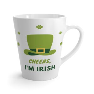 Cheer I’m Irish Mug – St Patrick’s Day Mug – Irish Mug – St Paddy’s Day Gift – Latte mug