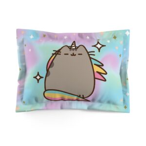 Girl Unicorn Themed Microfiber Pillow Sham