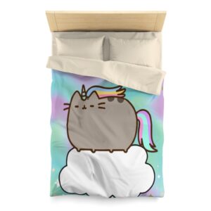 Cute Girl Unicorn Themed Microfiber Duvet Cover