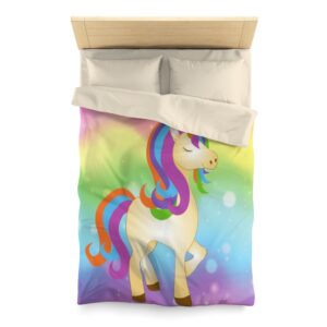 Magical Unicorn Duvet Cover – Unicorn Bedding – Unicorn Room – Comforter – Microfiber Duvet Cover