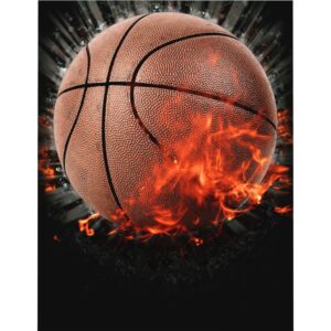 Basketball on Fire Duvet Cover – Basketball Bedding – Basketball Comforter – Microfiber Duvet Cover