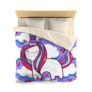 Unicorn and Clouds Microfiber Duvet Cover