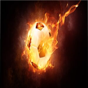 Soccer Ball on Fire Duvet Cover – Soccer Bedding – Soccer Comforter – Microfiber Duvet Cover – Twin – Queen