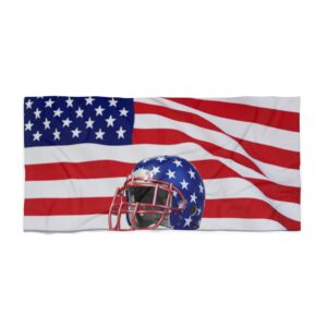 American Football Beach Towel – Fourth of July – Memorial Day – Patriotic  – USA