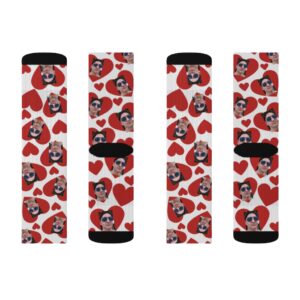 Valentine’s Day Photo Socks – Great Gift for Wife, Girlfriend, Husband, Boyfriend or Significant other – Funny Valentine’s Gift