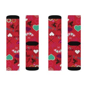 Cute Valentine’s Day Socks – Valentine’s day gift – Heart Socks – Love Socks