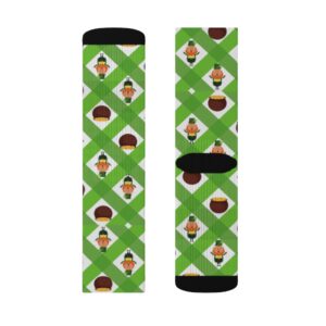 St Patrick’s Day Leprechaun and Pot of Gold Socks – St Paddy’s Day – Irish – Sublimation Socks